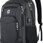Laptop Backpack,Business Travel Anti Theft Slim Durable Laptops Backpack with USB Charging Port,Water Resistant College School Computer Bag for Women & Men Fits 15.6 Inch Laptop and Notebook - Black